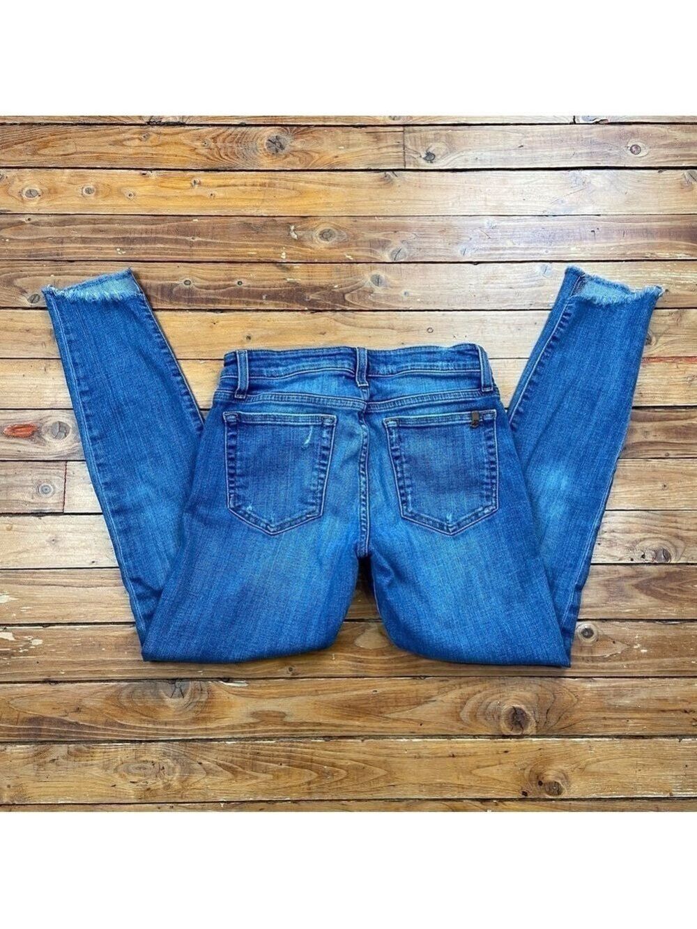 Joe’s jeans blue mid rise waist skinny distressed ripped denim stretchy size 26 - Picture 4 of 16